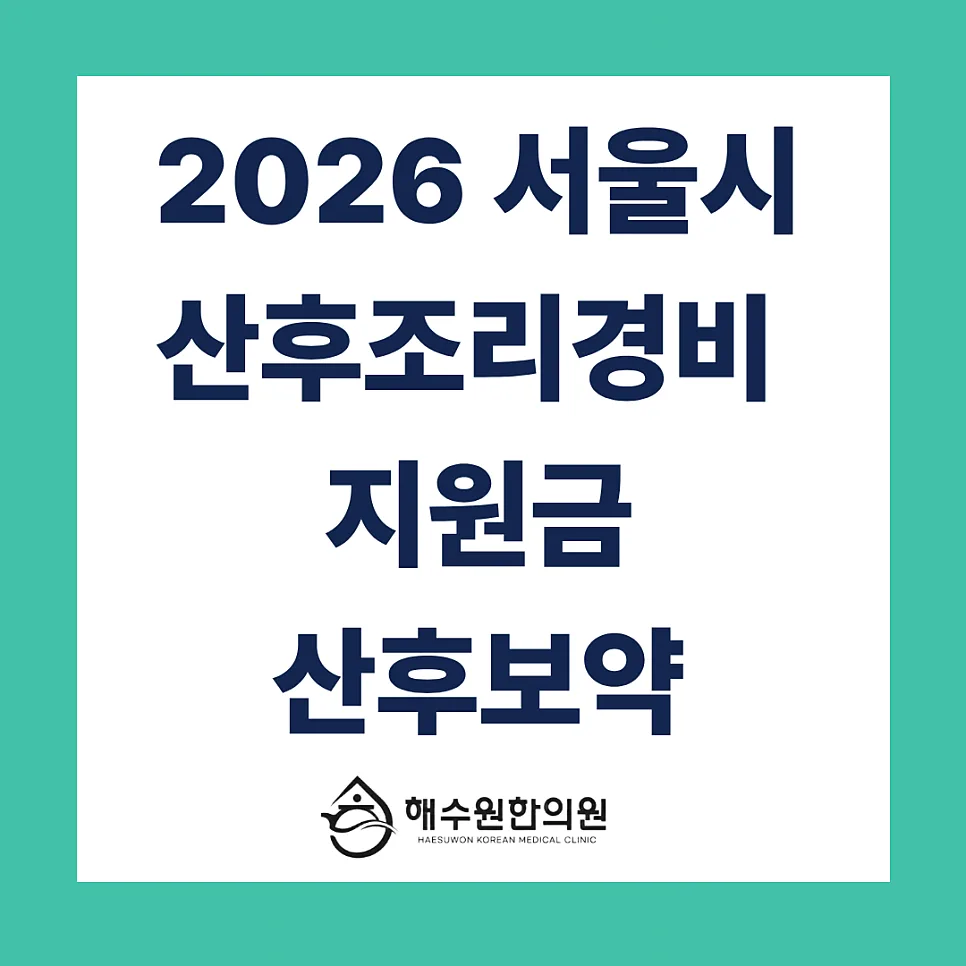 2026년 서울시 산후조리경비 지원금(최대 150만 원), 산후보약으로 건강하게 회복하세요! [영등포 당산 한의원]